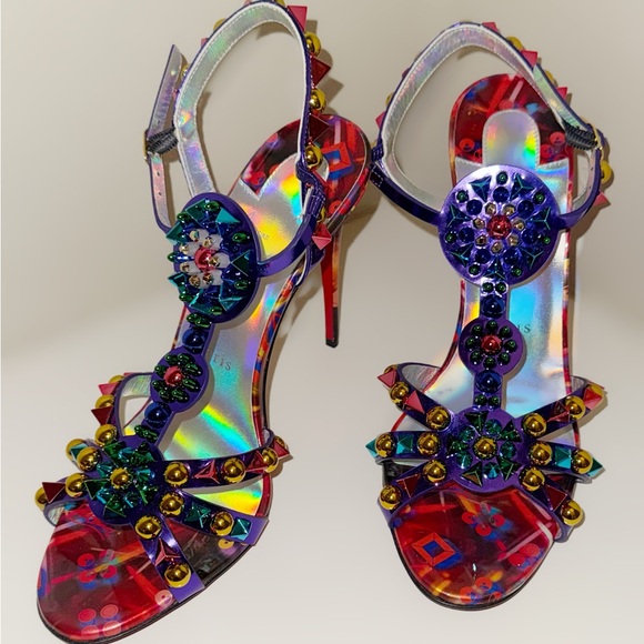 Brand New, With Tags, Christian Louboutin Goldora 100 Patent Sandals - Picture 11 of 15